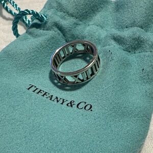 Tiffany & Co. Silver Roman Numeral ring